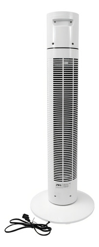 Ventilador Torre 3 Velocidades Oscilación Control Jv-103 Estructura Blanco Aspas Negro Diámetro 135 Mm Frecuencia 50hz Material De Las Aspas Plástico