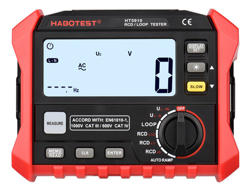 Comprobador De Fugas Digital Ht5910 Rcd/loop Habotest Lcd