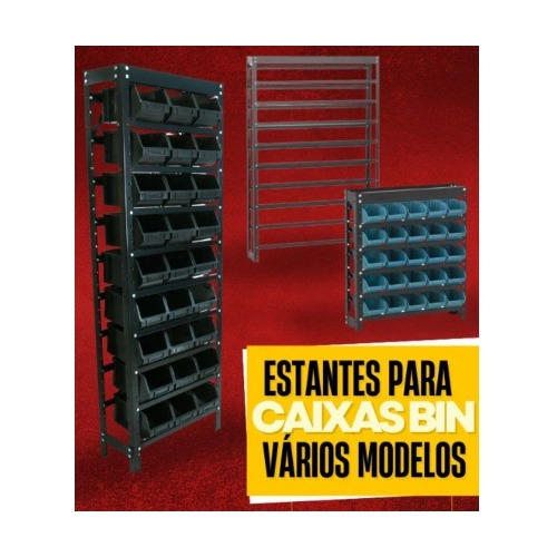 Kit 8 Caixas Bin Organizadora Plástica Nº 9 Gaveteiro Box