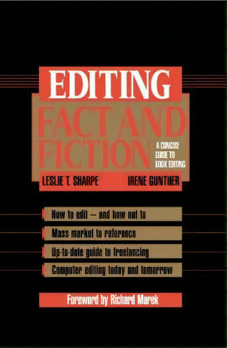 Editing Fact And Fiction, De Leslie T. Sharpe. Editorial Cambridge University Press, Tapa Blanda En Inglés