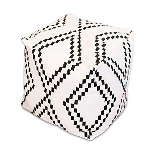 Unstuffed Boho Pouf Ottoman Cover  Modern Bohemian L...