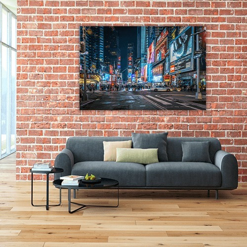 Cuadro Decorativo Nueva York Canvas Times Square Iluminado