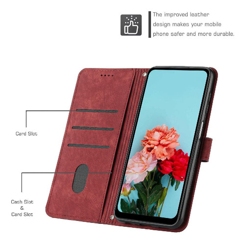 Funda Para Motorola Moto Edge 50 Fusion 5g Pu Cuero Lateral