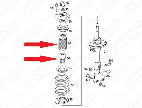 Batedor Amortecedor Mercedes C280 2008-2009