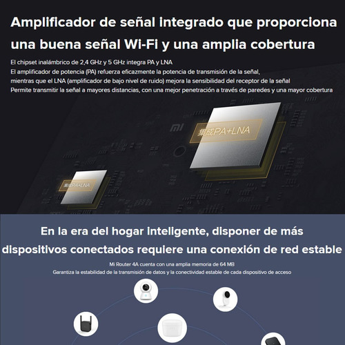 Xiaomi Mi 4a, Router Inalámbrico Wifi Dual Band Ac1200, 64mb