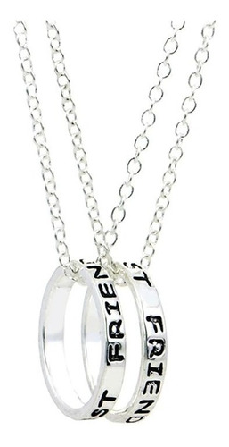 Collares De Mejores Amigas Bff Set 3 Piezas Oro Plata Ocre Color Plateado/oro/ocre