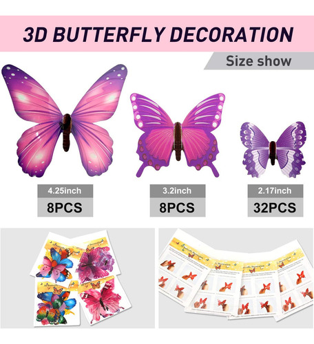 . Decoração De Parede Luminosa 3d Em Forma De Borboleta Que