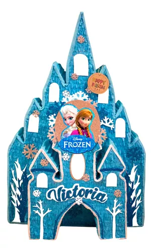 Piñata Castillo Frozen 80 Cm Elsa Y Anna Decoración
