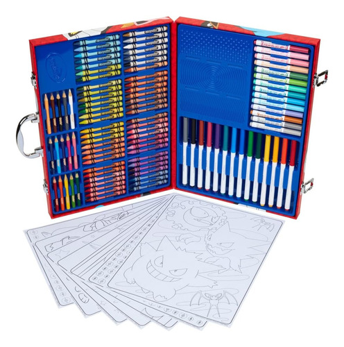 Crayola Maleta Maletin Set De Arte Pokemon 115 Piezas