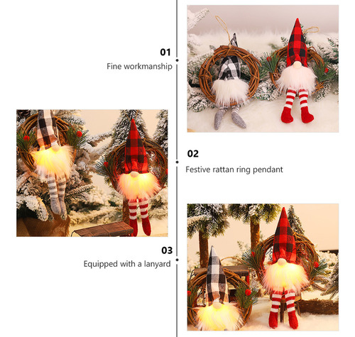 Huh Adornos Navideños Con Forma De Vid Para Colgar
