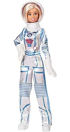 Barbie Muñeca Astronauta Con Traje Espacial Y Casco, Rubia,