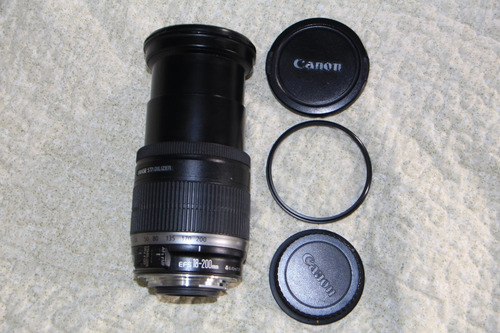 Lente Canon 18-200mm Is Com Filtro Uv Descontão A Vista (Usado)