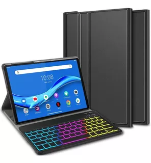 Funda Con Teclado Lenovo Tab M10 Plus Tb X606f Iluminado