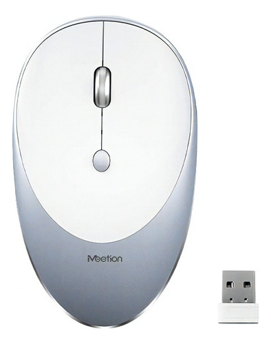 Mouse Inalambrico Usb Meetion R600 Batería Recargable Color Color Blanco