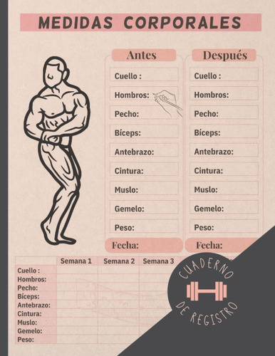 Libro: Medición Corporal. Cuaderno De Registro: Lleva Un De