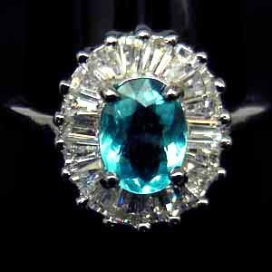 Anillo Lindo Apatite Azul Baguetes #6 Vvs Plata 925 Ringking