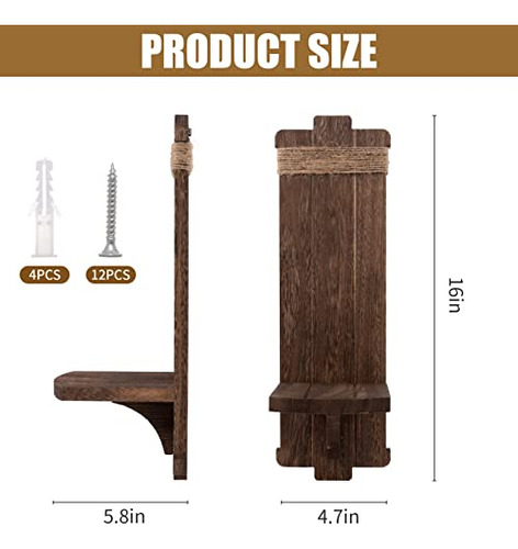 2 Piezas De Faroles De Pared Rústicos Para Velas - Portavela