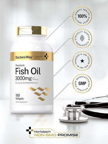 Aceite De Pescado 3000 Mg Doctors Way Premium