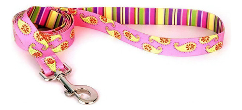Correa Para Perro De Paisley Rosa Con Diseño De Perro Amari