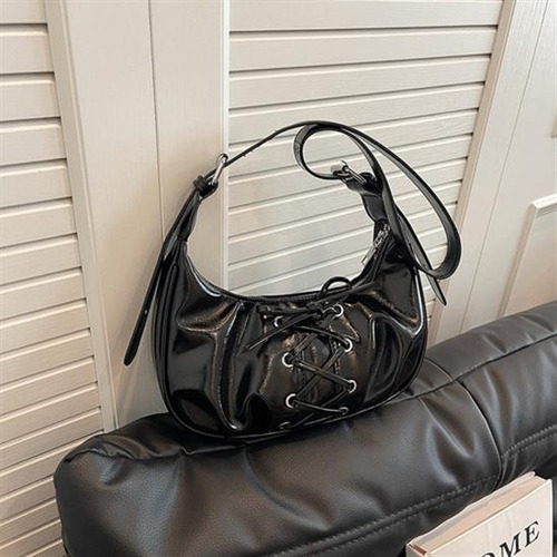 Bolso Hombro En Forma Media Luna Para Mujer, Bolso