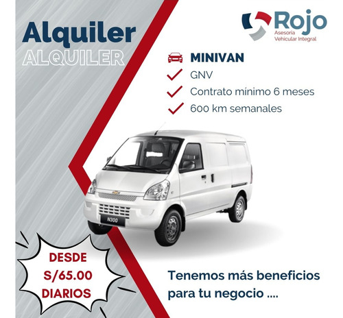 Alquiler De Minivan Cargo (furgón)