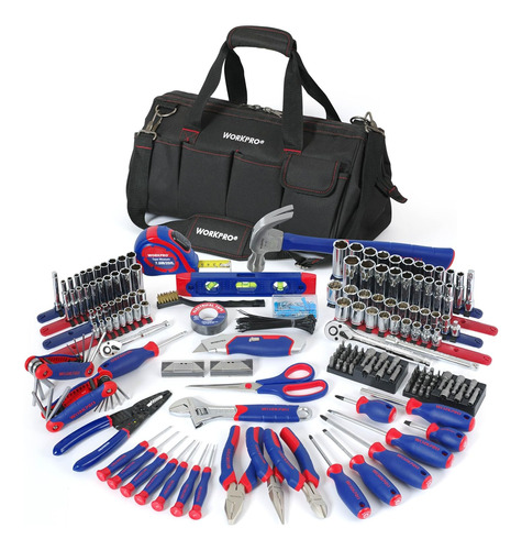 Workpro 322-piece Home Repair Tool Kit With Carrying Bag ...