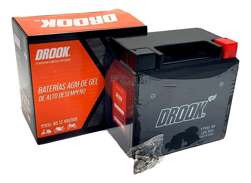 Batería Motos Drook Ytx5l-bs Gel Cg Titan Rx Biz