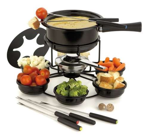Imagem 5 de 5 de Kit Serviço De Fondue Panela Giratorio Viena 16pcs Completo