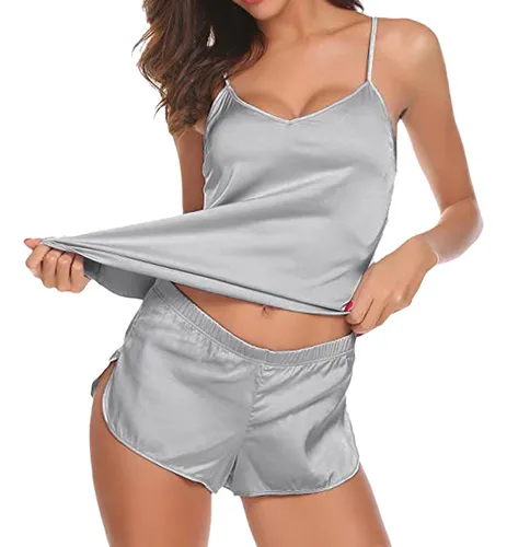 Conjunto De Pijamas De Seda Para Mujer, Ropa De Dormir, Ropa