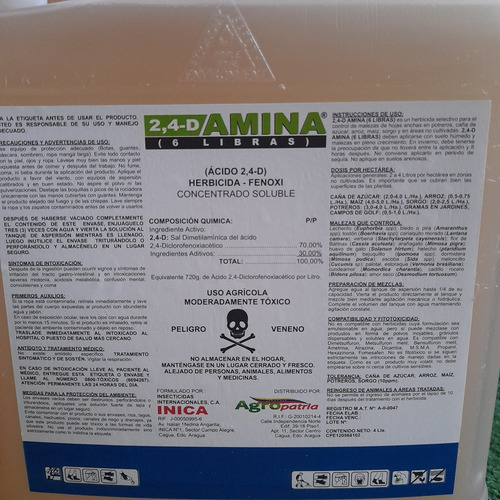 Imagen 2 de 2 de Herbicida 2,4 D Amina - 4 Litros