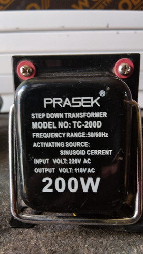 Transformador Prasek Tc-200d 200w 220-110v 