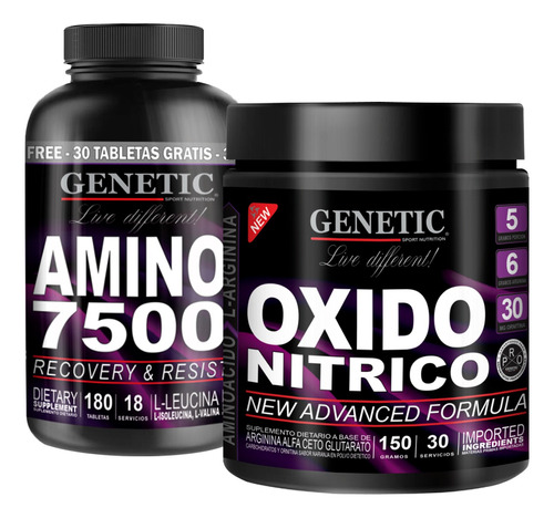 Oxido Nitrico Arginina Aminoacidos 7500 Crecimiento Muscular