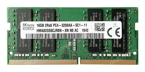 Memoria Skhynix 16 Gb Ddr4 Pc4 3200aa Hma82gs6djr8n Notebook