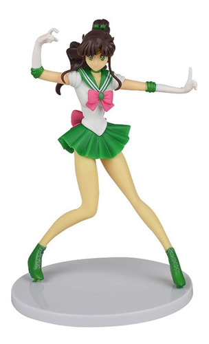 Sailor Moon Sailor Jupiter Figura De Coleccion Con Base