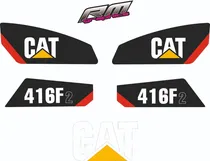 Comprar Grafica Calcos Caterpillar 416f2 Maquina Vial Cat Retro Pala