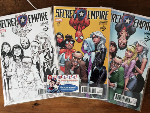 Comic Set - Secret Empire #1 Scott Campbell Stan Lee Conque