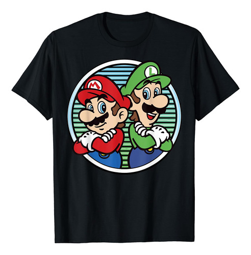 Camiseta Gráfica Nintendo Super Mario Espalda Con Espalda