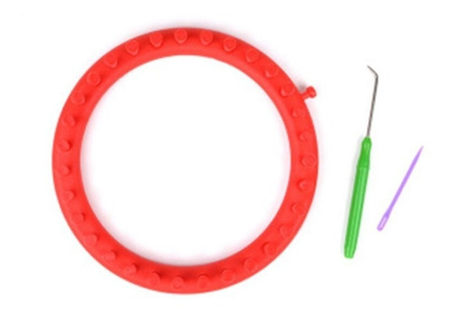 Kit Telar Circular Plástico Largo X4 Tamaños + Agujas