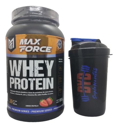 Whey Protein 1 Kg Maxforce + Shaker Dyd