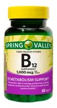 Comprar Spring Valley Vitamina B12 1000mcg 60 Tabletas Apoya La Salud Ósea El Suplemento De Vitamina B12 de Spring Valley Desempeña Un Papel Clave En Muchos Aspectos De La Salud y Puede Apoyar La Salud Ósea