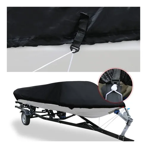 Cubierta Barco Impermeable Funda Lancha De 14-16 Pies Negro