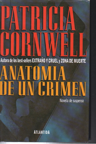 Patricia Cornwell Anatomia De Un Crimen - Grande Tapa Dura