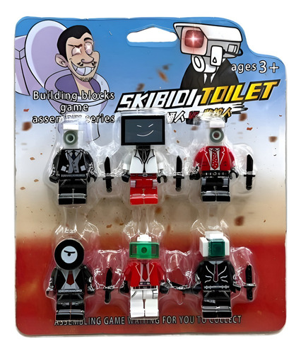 Skibidi Toilet Set X6 Muñecos