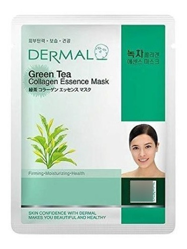 Mascarilla Coreana Dermal Green Tea ( Te Verde) 25 Pieza 23g