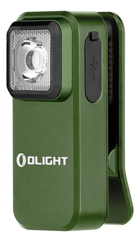 Linterna Olight Oclip - 300 Lumens Luz Blanca + Roja - Verde Blanco Verde Musgo