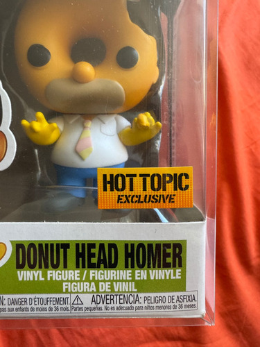 Funko Pop Homero Dona 1033 Donut Head The Simpsons Hot Topic (Usado)