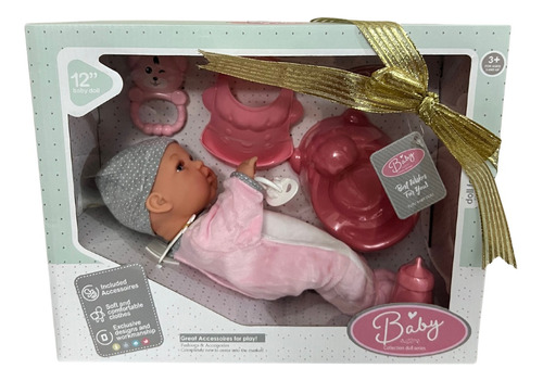 Muñeca Bebe Baby Doll + Accesorios