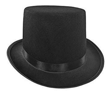 Black Parte Superior Hat Fieltro Topper Slash Steampunk Vict