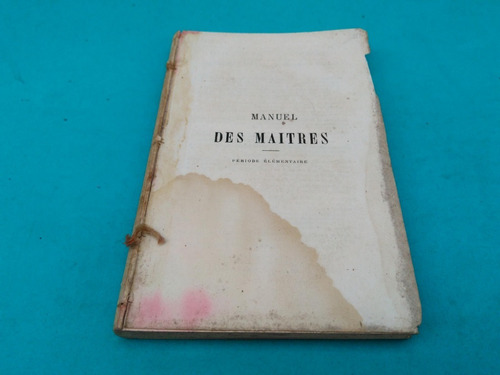 Mercurio Peruano: Libro Manual Maestros Frances 1881 L146