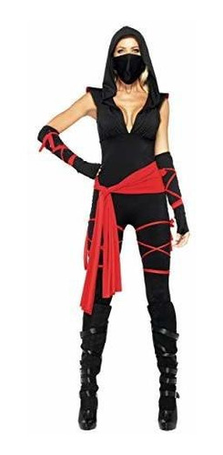Disfraz Mujer - Leg Avenue Women's 5 Piece Deadly Ninja Cost